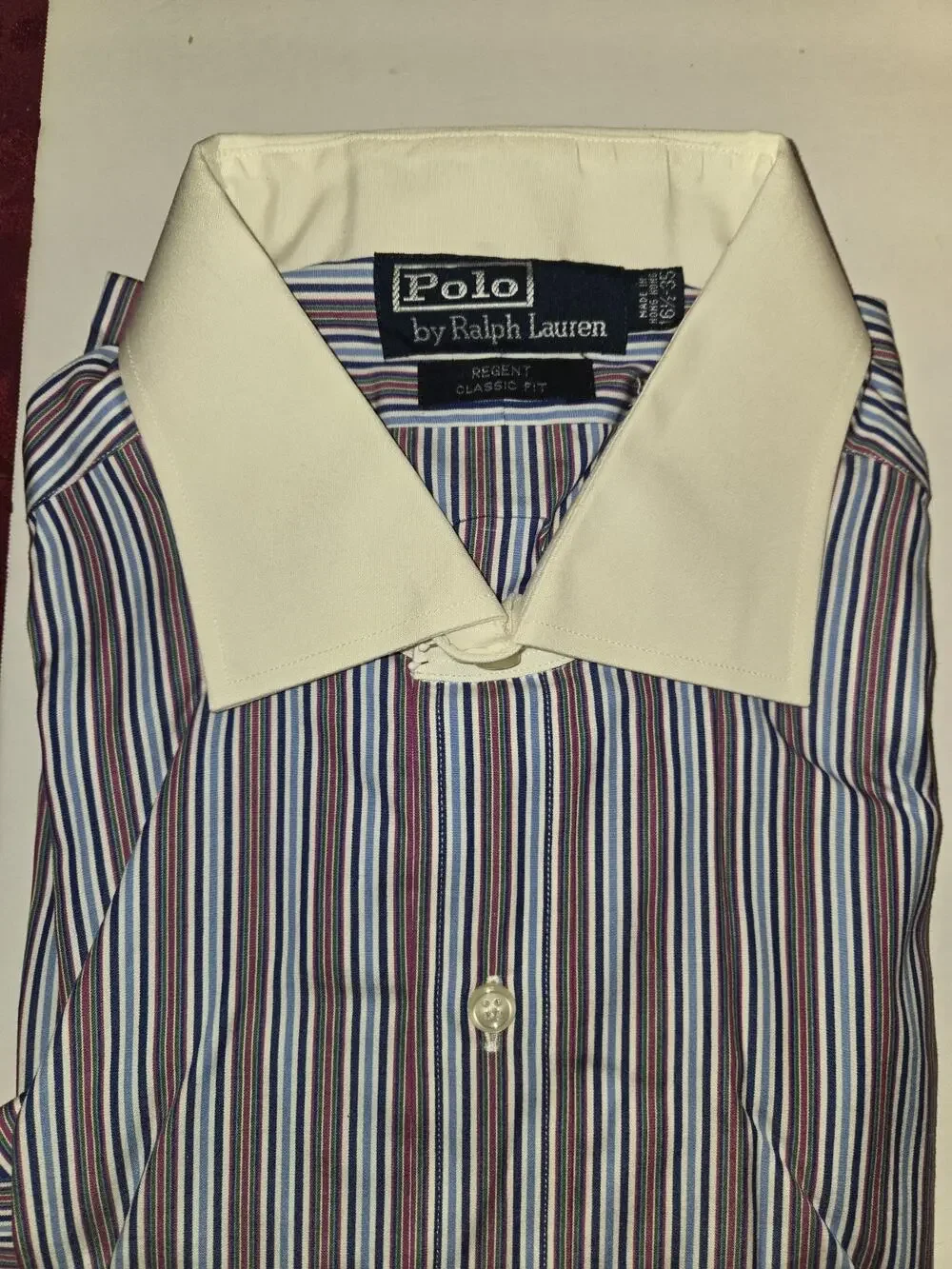 NEW Polo Ralph Lauren Mens Striped Classic Fit Dress Shirt Size 16 1/2 35